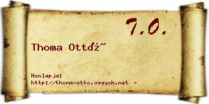 Thoma Ottó névjegykártya