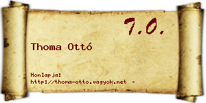 Thoma Ottó névjegykártya