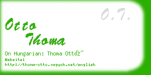 otto thoma business card